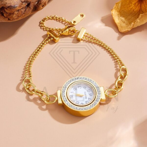 18K Gold Plated Wrist Bracelet Watch