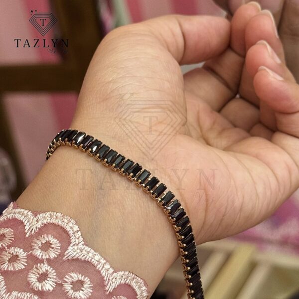 Black Zircon Stone Tennis Chain Bracelet