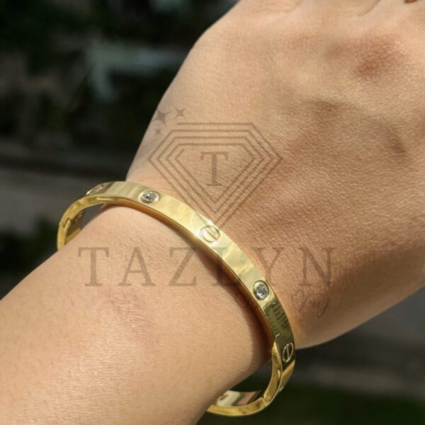 Cartier Inspired Full Stone SS Cuff