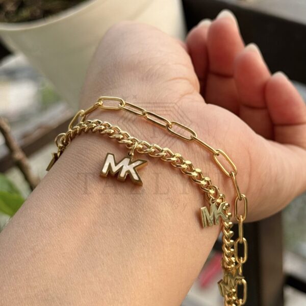 MK Inspired Double Layer Chain Bracelet